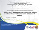 Violencia Contra Grupos Vulnerables :: Personas que trabajan en el Sector Terrestre Público de Pasajeros de Honduras